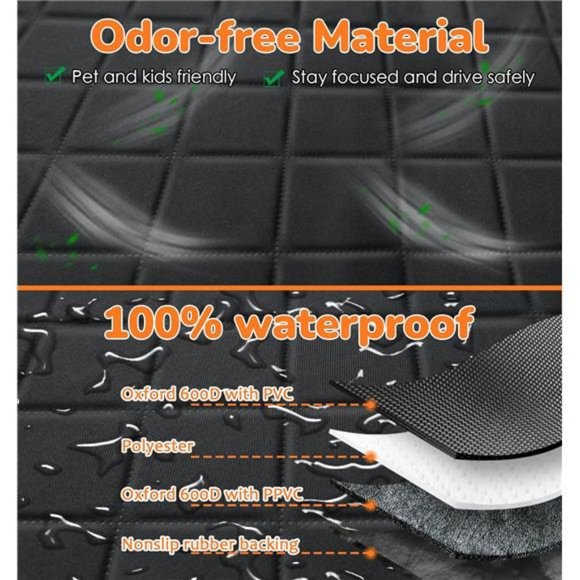 6 in 1 Convertible Dog Car Seat Cover for Back Seat 60/40 Split Dog Seat Cover - Picture 3 of 6